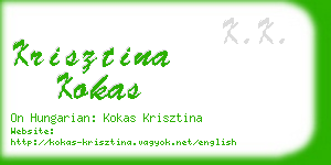 krisztina kokas business card